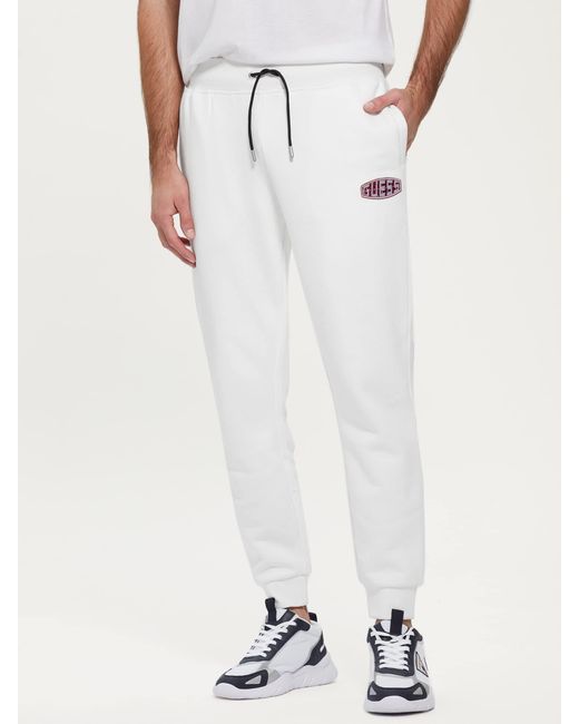Guess White Eco Lucky Joggers for men