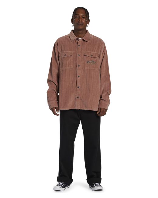 Camicia casual a maniche lunghe da uomo Bong Days di Billabong in Brown da Uomo