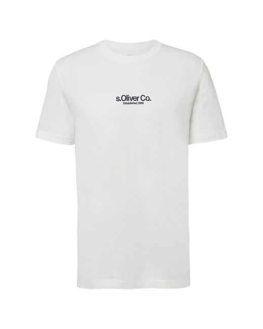 S.oliver T-Shirt aus Baumwolle mit Logo-Print weiß XXL in White für Herren