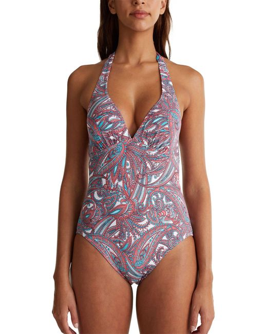 Esprit Bodywear Pearl Beach Padded Halterneck swimuit Badeanzug in Lila -  Sparen Sie 3% - Lyst