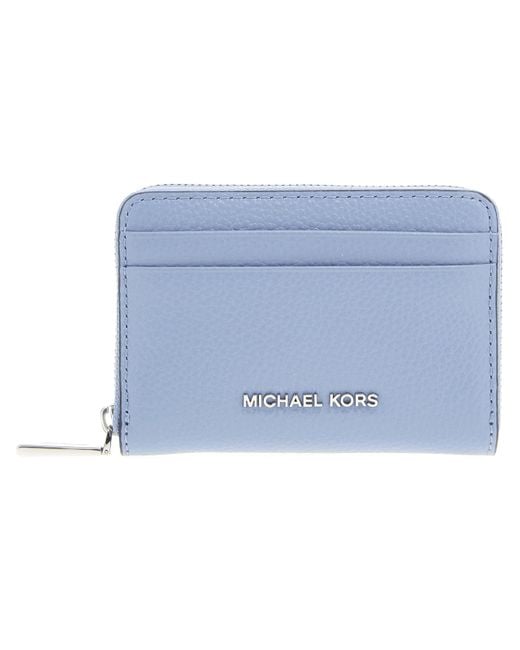 Michael Kors Blue SM ZA Coin Card CASE Hand Bag