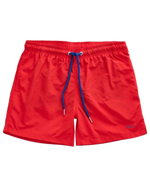Gant Swim Shorts Badehose in Red für Herren