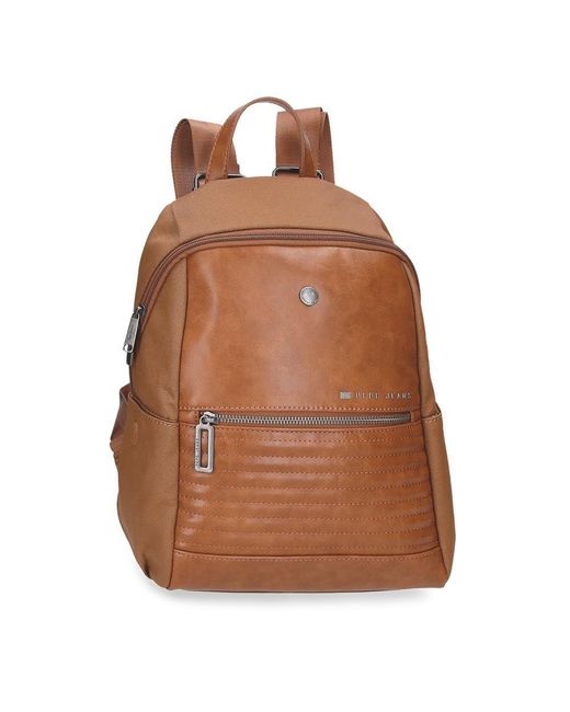 Biker Sac à Dos décontracté Marron 25 x 35 x 13 cm Polyester avec détails en Cuir synthétique 11,38 l by Joumma Bags Pepe Jeans en coloris Brown