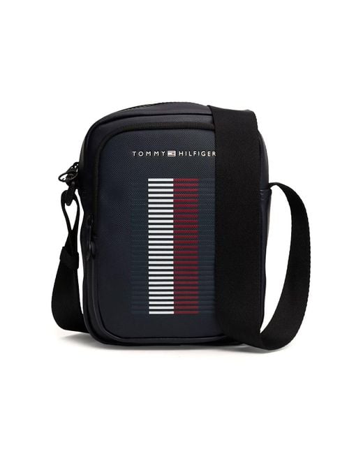 Tommy Hilfiger Black Pique Pocket Reporter Bag for men