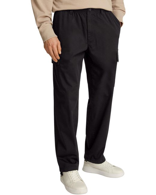 Uomo Pantaloni Cargo Regular Fit Straight Lunghi di Calvin Klein in Black da Uomo