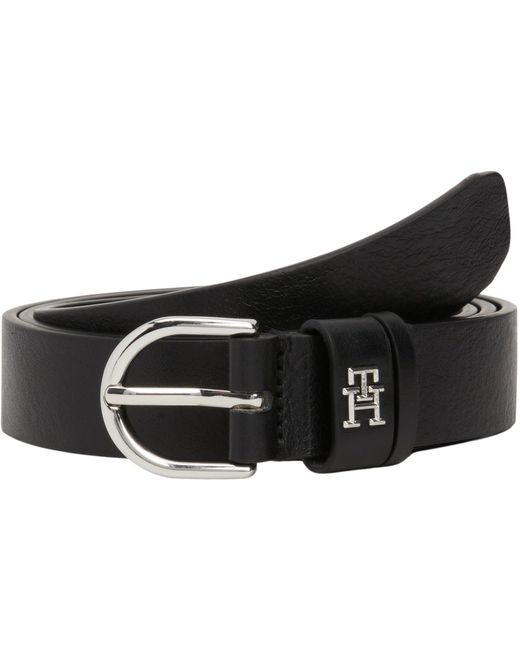 Tommy Hilfiger Black Essential Effortless 2.5 Aw0aw16354 Adjustable Belt
