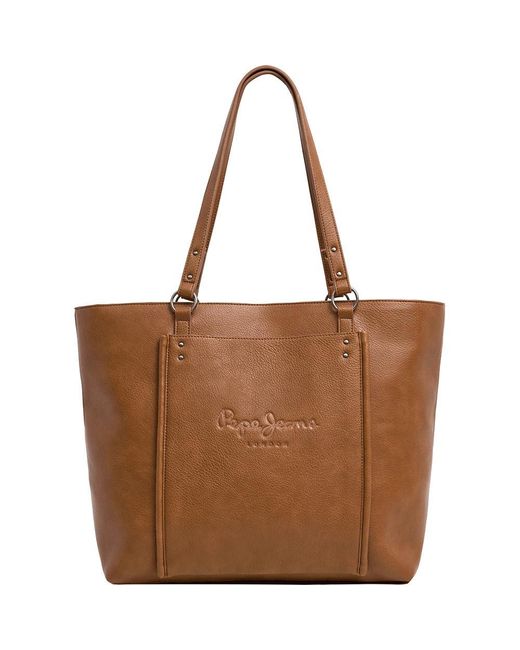 Bellamie Code Shoulder Bag One Size Pepe Jeans en coloris Brown