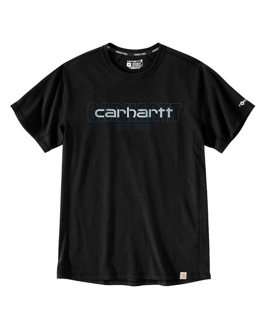 Carhartt Black Force Relaxed Fit Midweight Short-sleeve Logo Graphic T-shirt for men
