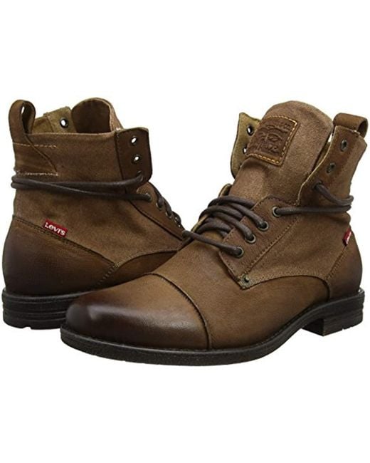 Levi's Emerson Biker Boots in Brown for Men | Lyst UK