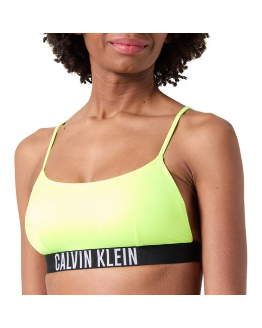 Top de Bikini Tipo Bralette sin Aros para Mujer Calvin Klein de color Green