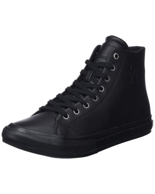 Tommy Hilfiger Black Trainers Street Mono Vulcanised for men