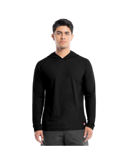 Wrangler Black Mens Long Sleeve Upf 40 Performance Raglan Hoodie for men