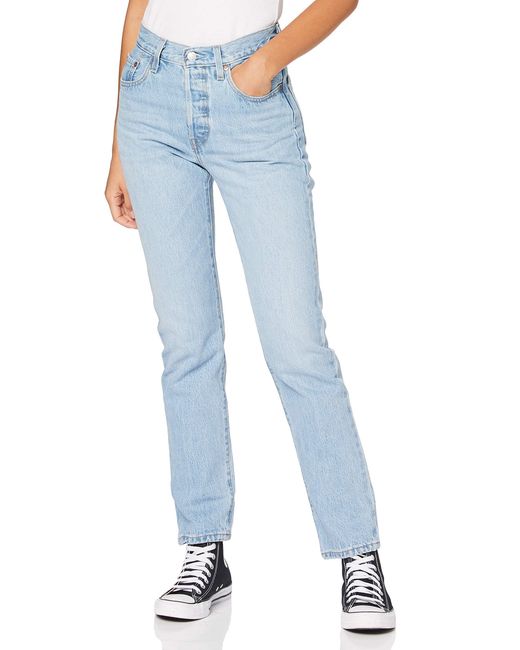 Levi's Blue 501 Crop Jeans
