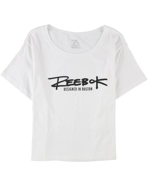 Reebok White S Designed In Boston Graphic T-shirt