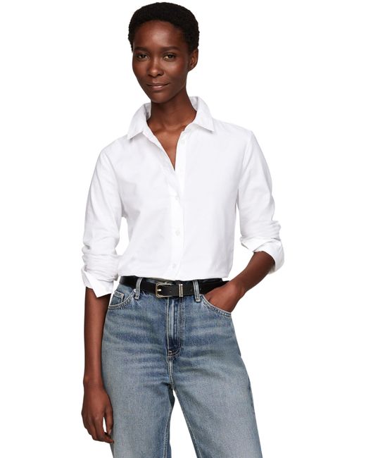 Tommy Hilfiger 's Oxford Cotton Regular Shirt in White Lyst UK - Main Image