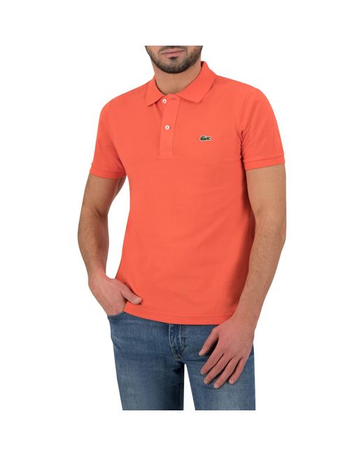 Polo Slim Fit Lacoste pour homme en coloris Orange