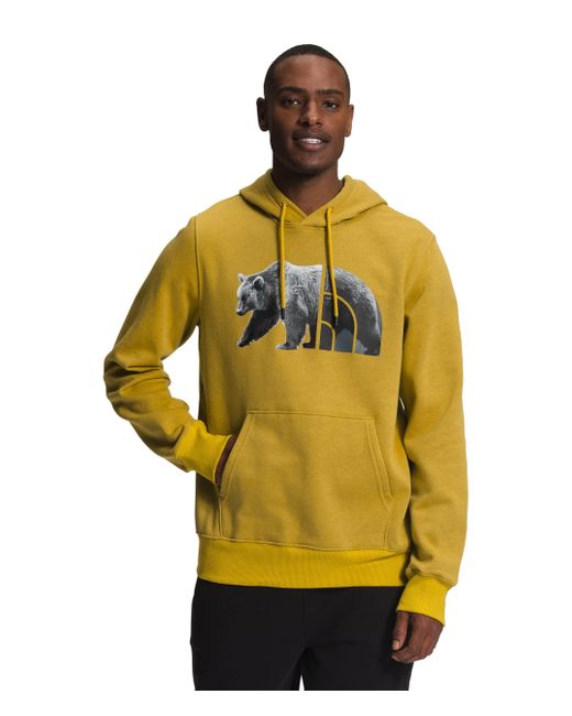 The North Face Tnf Bear Pullover Hoodie in Yellow for Men | Lyst UK