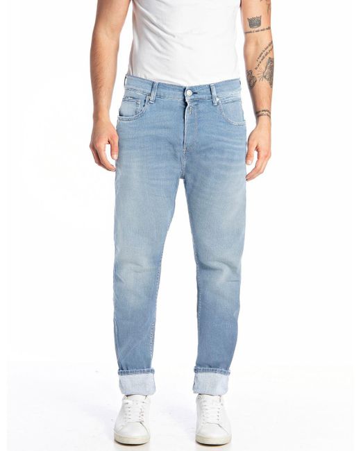 Replay Blue Jeans Sandot Tapered-Fit