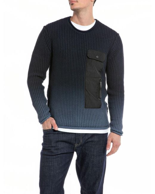 Replay Blue Uk2504 Sweater