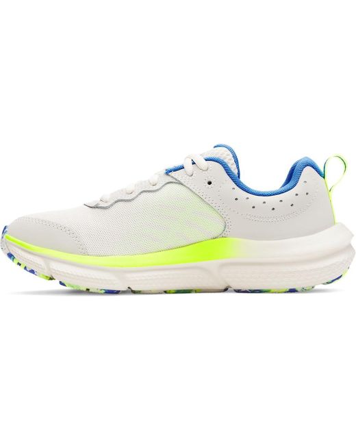 Baskets unisexes pour école primaire Assert 10, Under Armour en coloris White