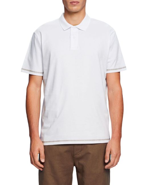Esprit Poloshirt Voor in het White voor heren