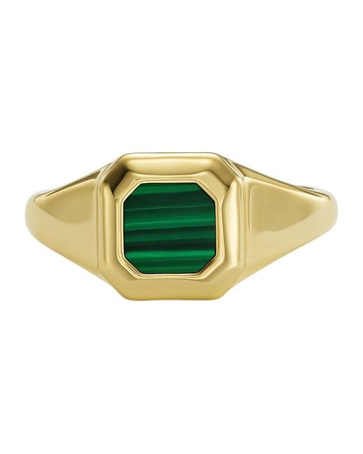 Fossil Green Ring Metall Malachit 60 Gold 32027825
