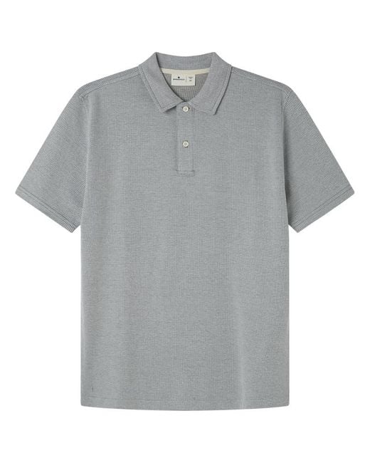 Fancy Knit Structure SS Polo Springfield de hombre de color Gray
