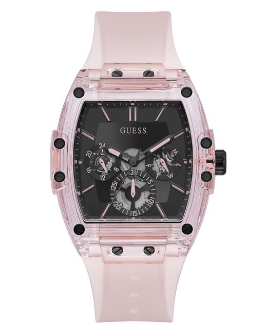 Guess Black Analog Quartz Watch With Polycarbonate Strap Gw0203g11 for men