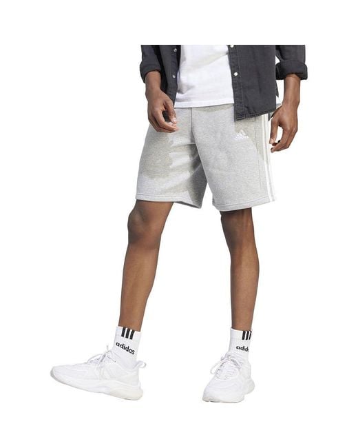 Essentials Fleece 3-Stripes Shorts Pantaloncini Casual di Adidas in Black da Uomo
