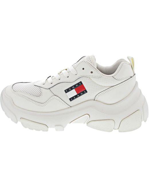 Tommy Hilfiger White Tommy Jeans Tjw Lightweight Hybrid Runner Sneakers