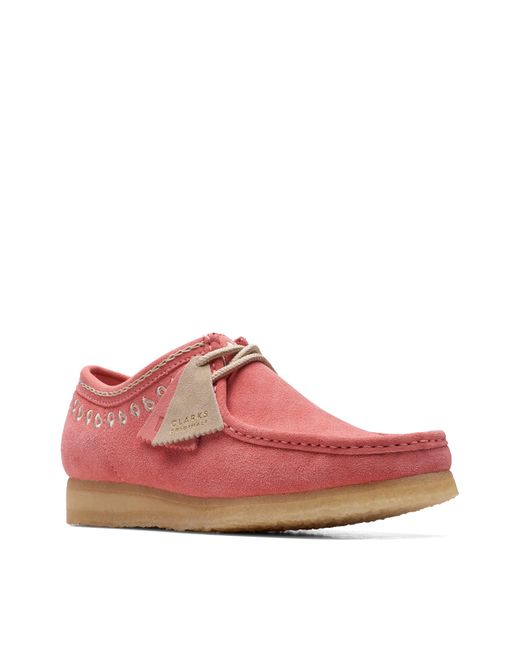 Clarks Pink Wallabee Oxford for men