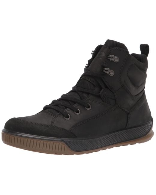 Ecco Black Bypath Tred Mid-boot Waterproof Sneaker for men