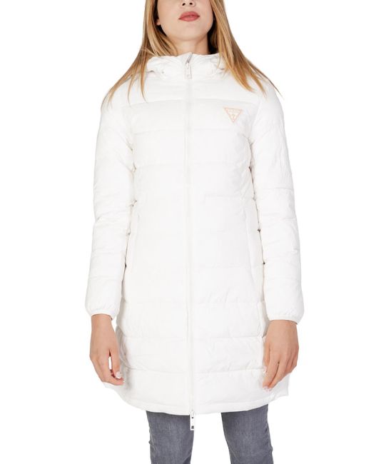 Piumino Donna ACTIVE aleta long puffer jacket v3bl12wf3x0 m panna di Guess in White