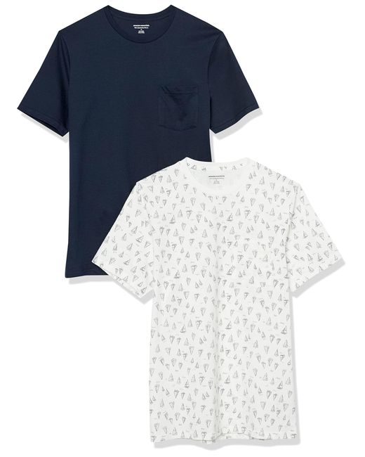 Amazon Essentials Slim Fit T-shirt Met Korte Mouwen En Ronde Hals in het Blue voor heren
