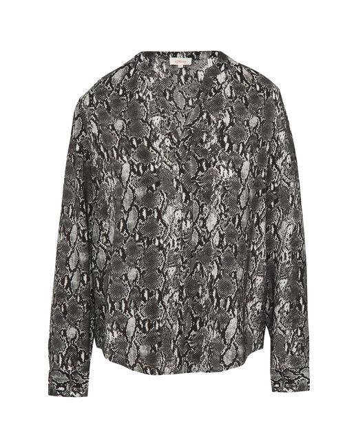 S.oliver Gray Bluse Langarm