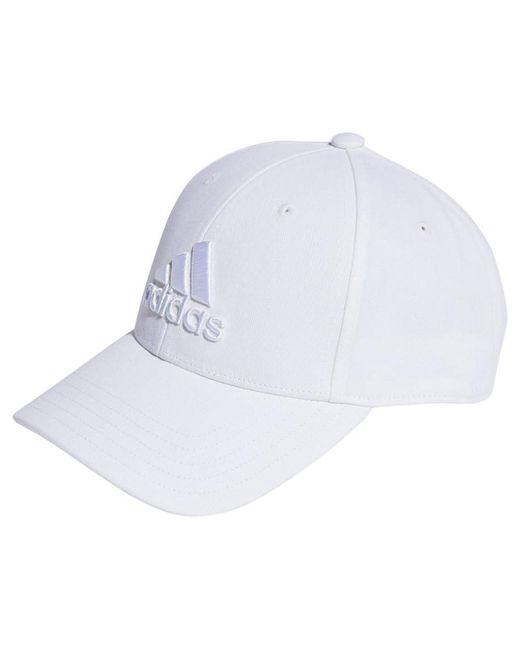 Adidas White Big Tonal Logo Baseball Cap