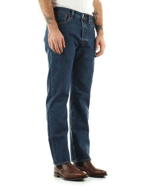 Levi's 501® Original Fit Jeans in het Blue voor heren