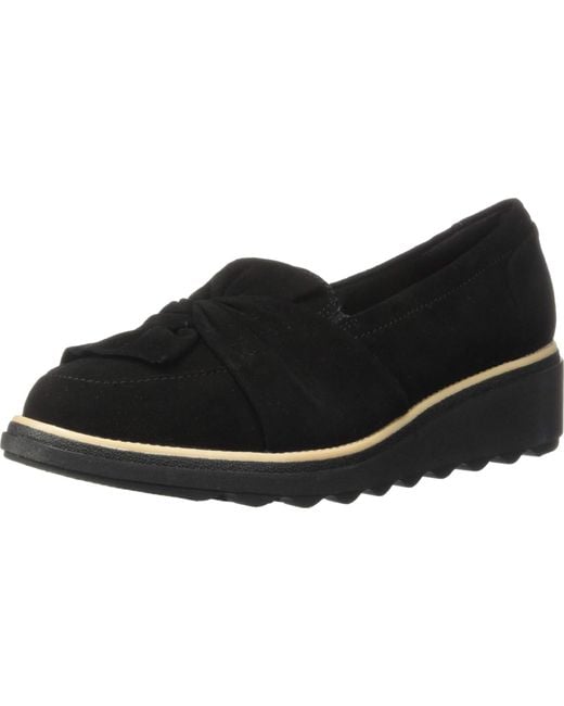 clarks sharon dasher black suede