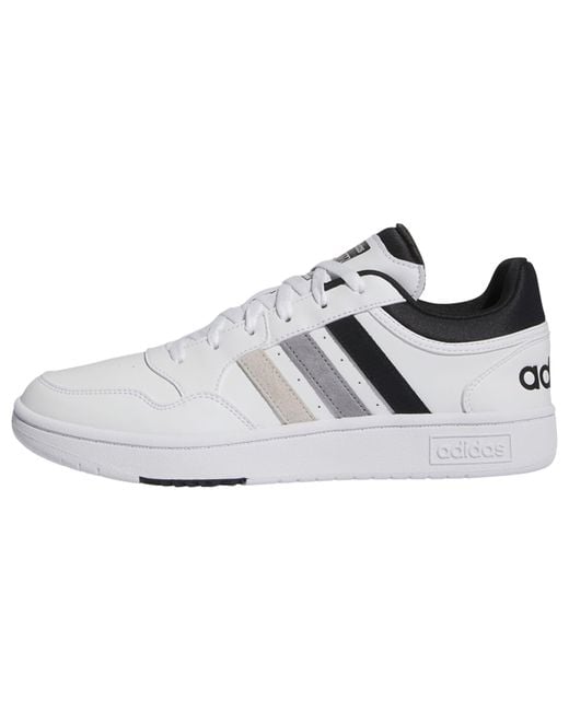 Adidas White Hoops 3.0 Low Classic Vintage Sneakers for men
