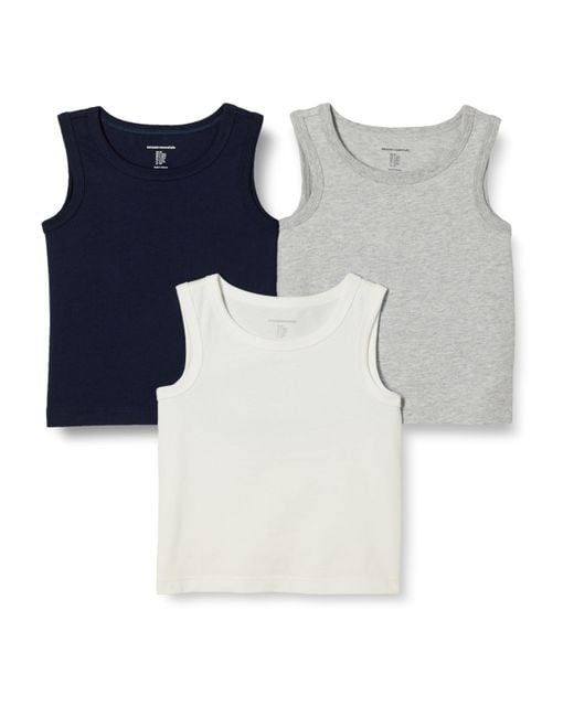 Camisetas de Tirantes Niño Amazon Essentials de hombre de color Blue