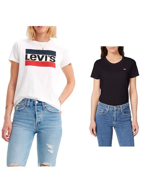 Levi's T-Shirt Sportswear Logo White XL T-Shirt Mineral Black XL in Blue für Herren