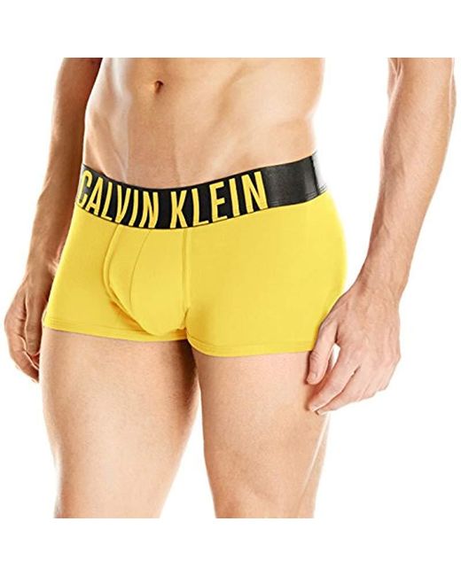 Calvin Klein Yellow Underwear Power Micro Low Rise Trunk for men