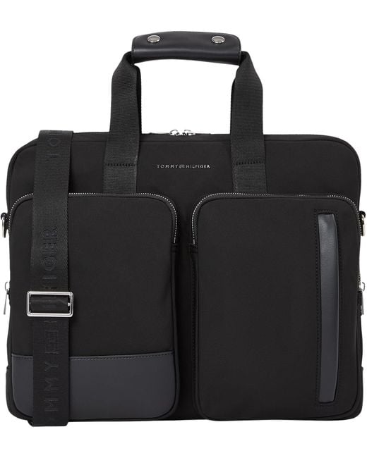 Tommy Hilfiger Th Business Nylon Computertas Am0am13191 in het Black voor heren