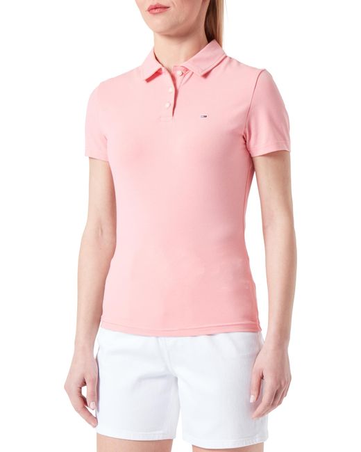 Tommy Hilfiger Pink Poloshirt Kurzarm Tjw Slim Essential Polo Ss Slim Fit