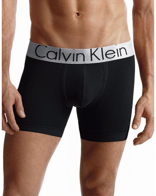 Calvin Klein Steel Micro Boxer Briefs in Black for Men