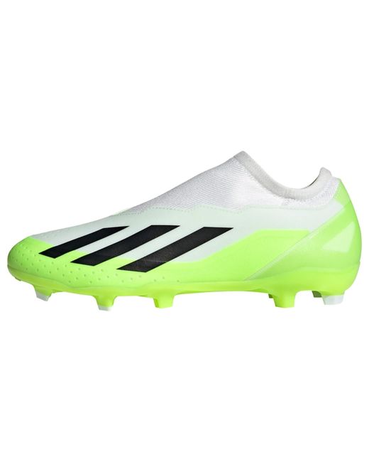 Adidas Yellow X Crazyfast.3 Laceless Firm Ground Football Shoes