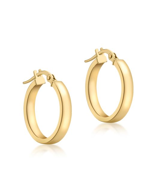 Amazon Essentials Metallic 9ct Yellow Gold Hoop Earrings