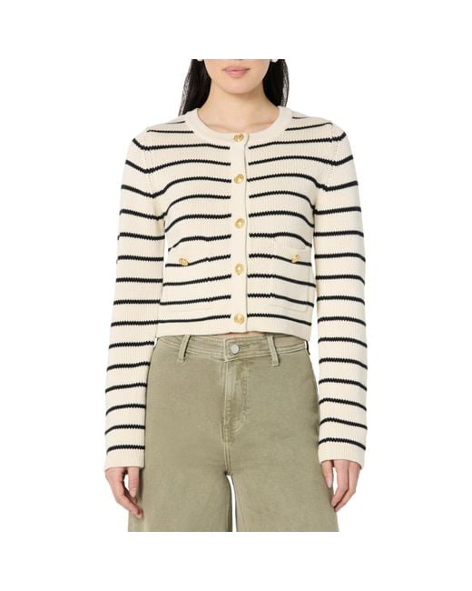The Drop Natural 's Bloom Gold Button Nautical Cardigan