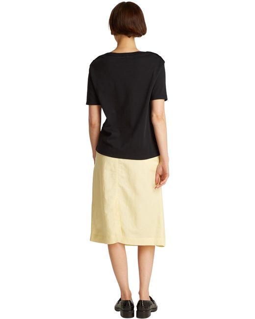 Tommy Hilfiger Reg Stripe Gold Btn C-nk Ss Ww0ww42907 in het Black