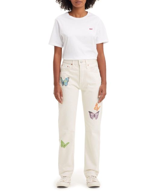 Levi's Neutrals 501 Jeans in White | Lyst UK